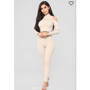 Fashion nova ivory matching set